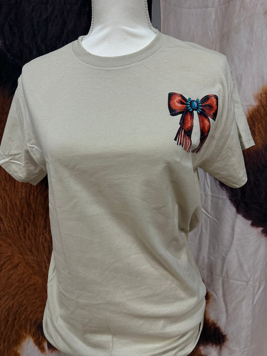 GILDAN | BEIGE CUSTOM T-SHIRT DRINK YOUR COFFEE PUT ON SOME TURQUOISE AND HANDLE YOUR SHIT