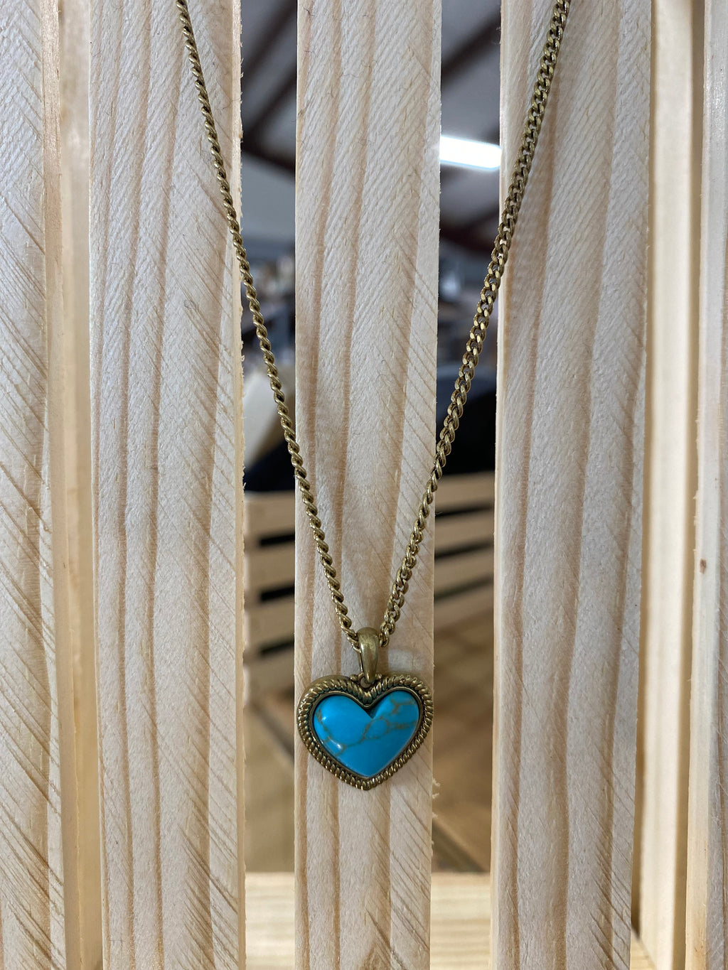 Wrangler Turquoise Heart Necklace