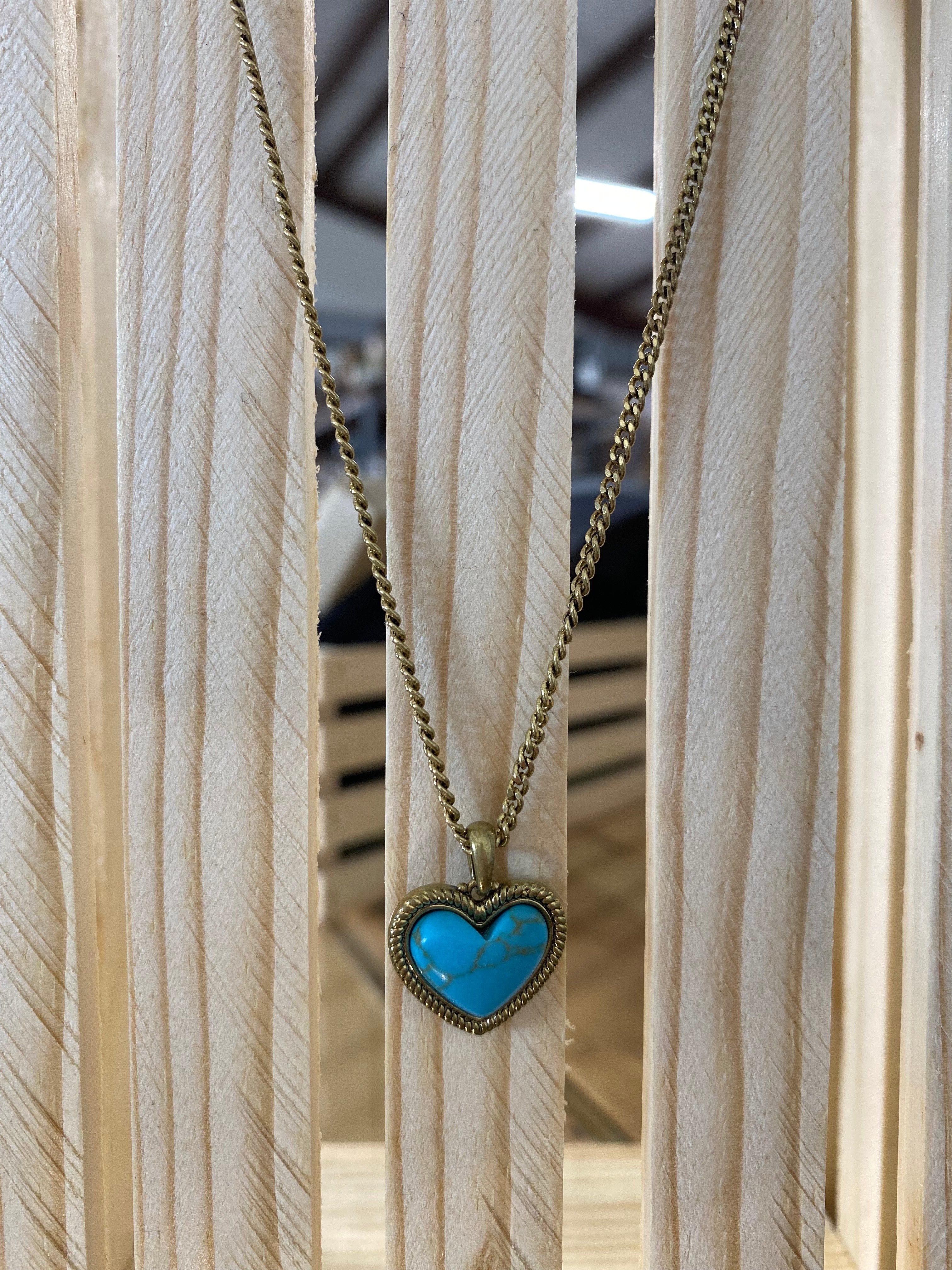 Wrangler Turquoise Heart Necklace