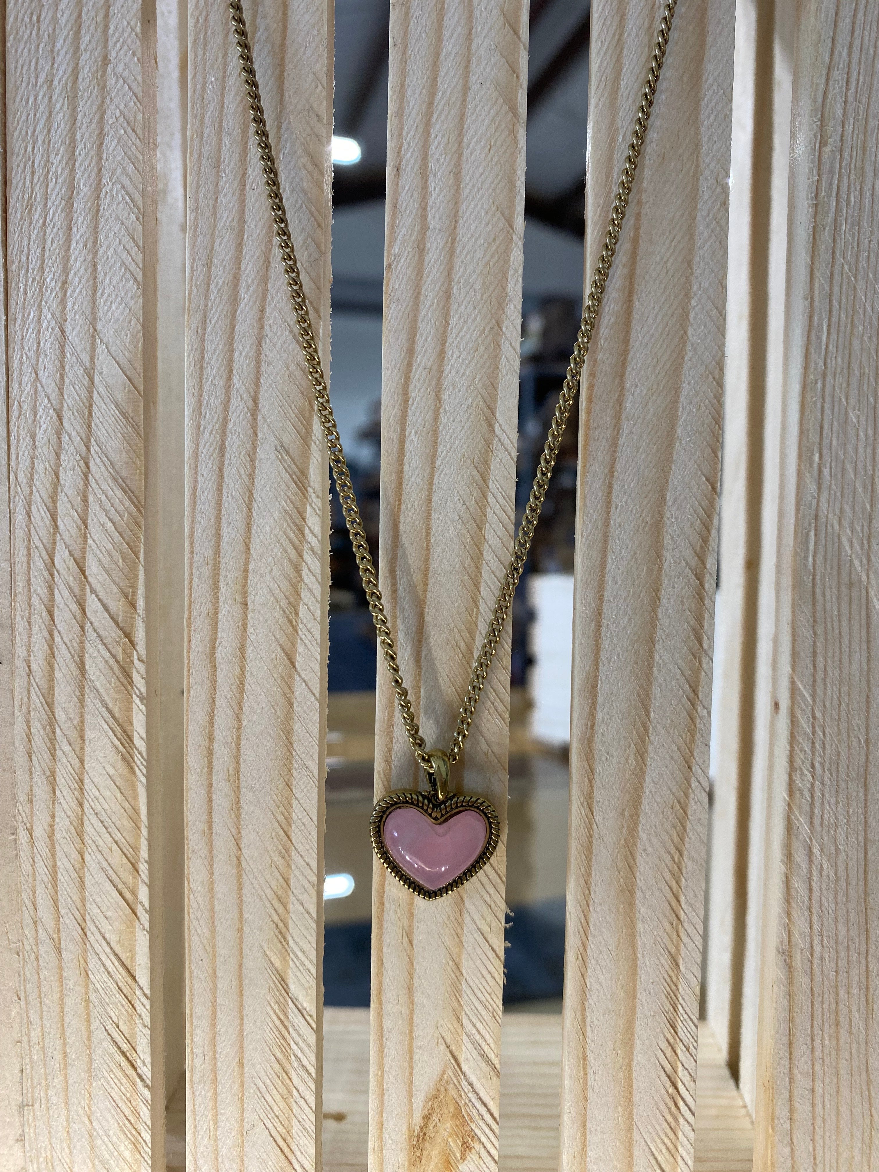 Wrangler Pink Heart Necklace