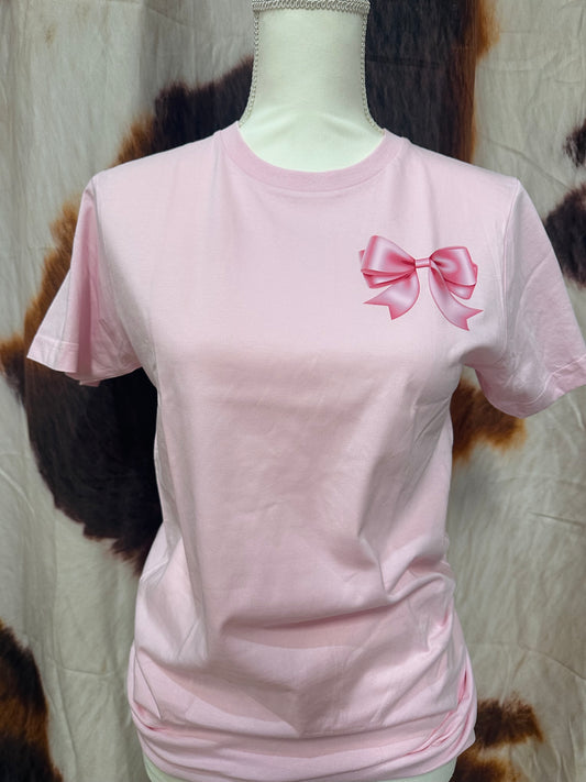 LUCKY FRIENDS| LIGHT PINK CUSTOM T-SHIRT HEIFER & B0W