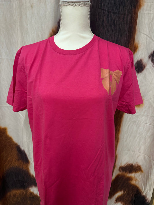 LUCKY FRIENDS| PINK CUSTOM T-SHIRT IF YOU AINT CROCIN YOU AINT ROCKIN