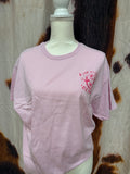 GILDAN | LIGHT PINK CUSTOM T-SHIRT ONE BOUJEE HEIFER