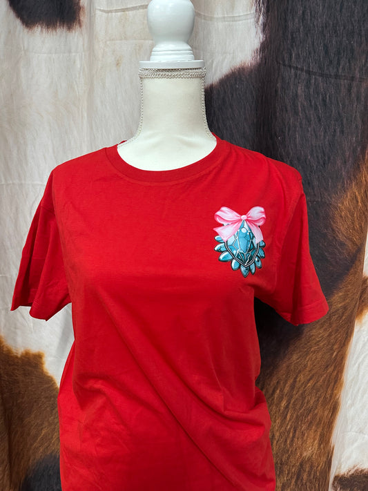 RED CUSTOM T-SHIRT VIRGENCITA