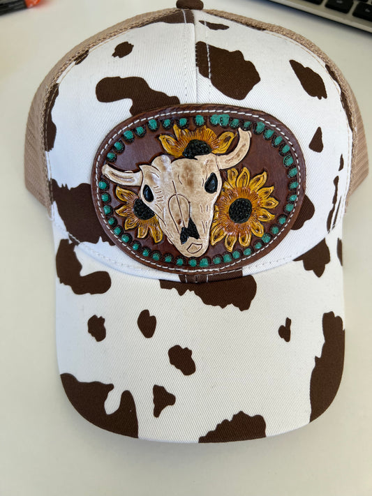 MYRA BAG COW PRINT/SKULL/SUNFLOWER PRINT HAT