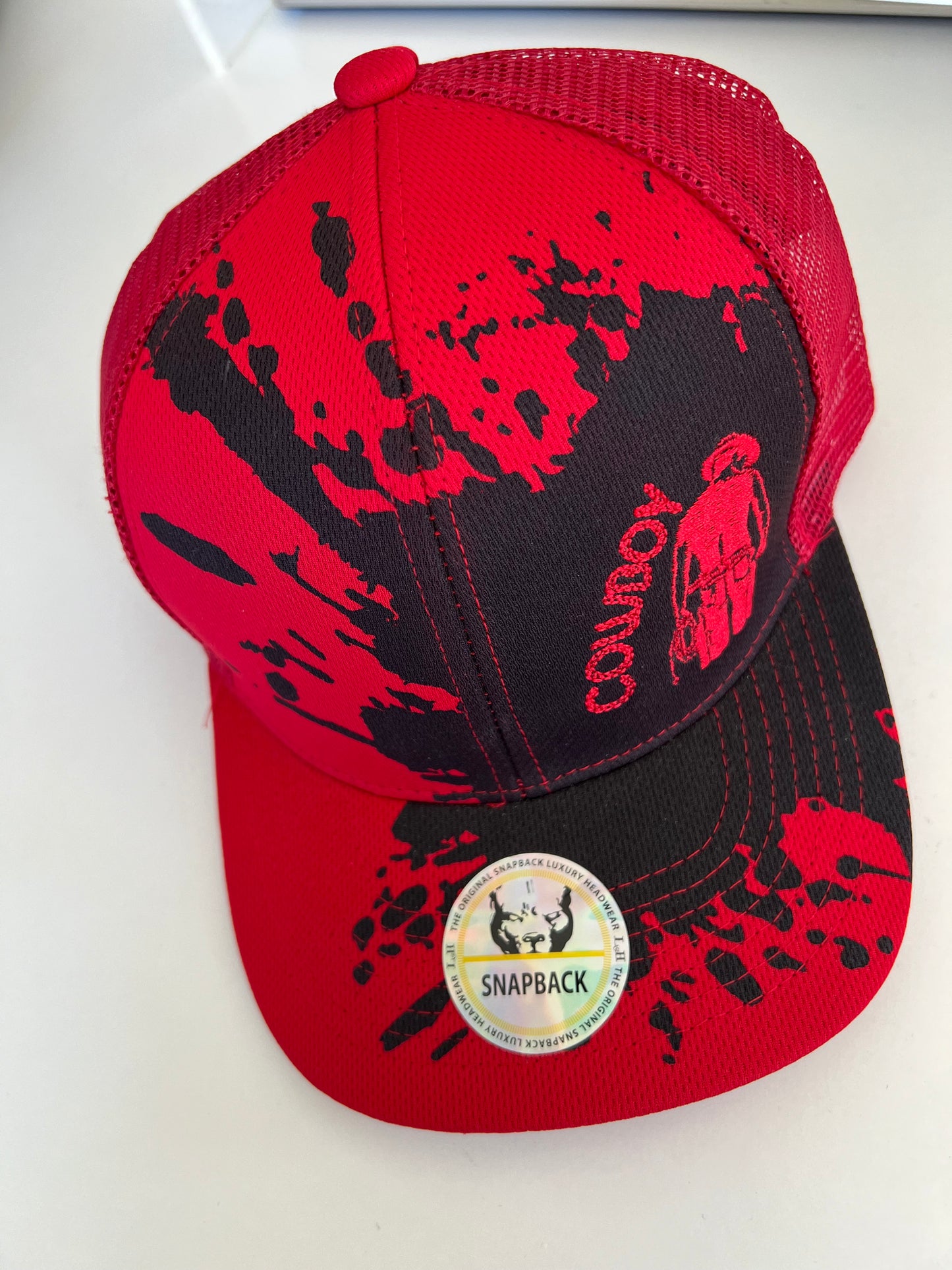 COWBOY CAP RED/BLK