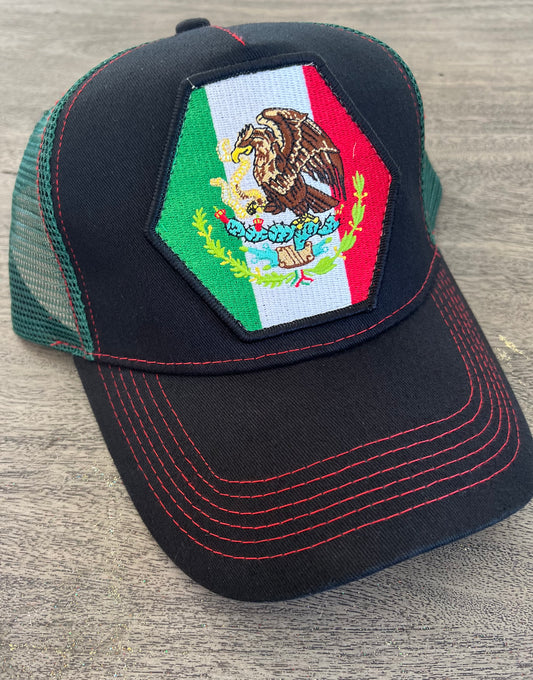 PLATINI BLK MEXICAN FLAG CAP