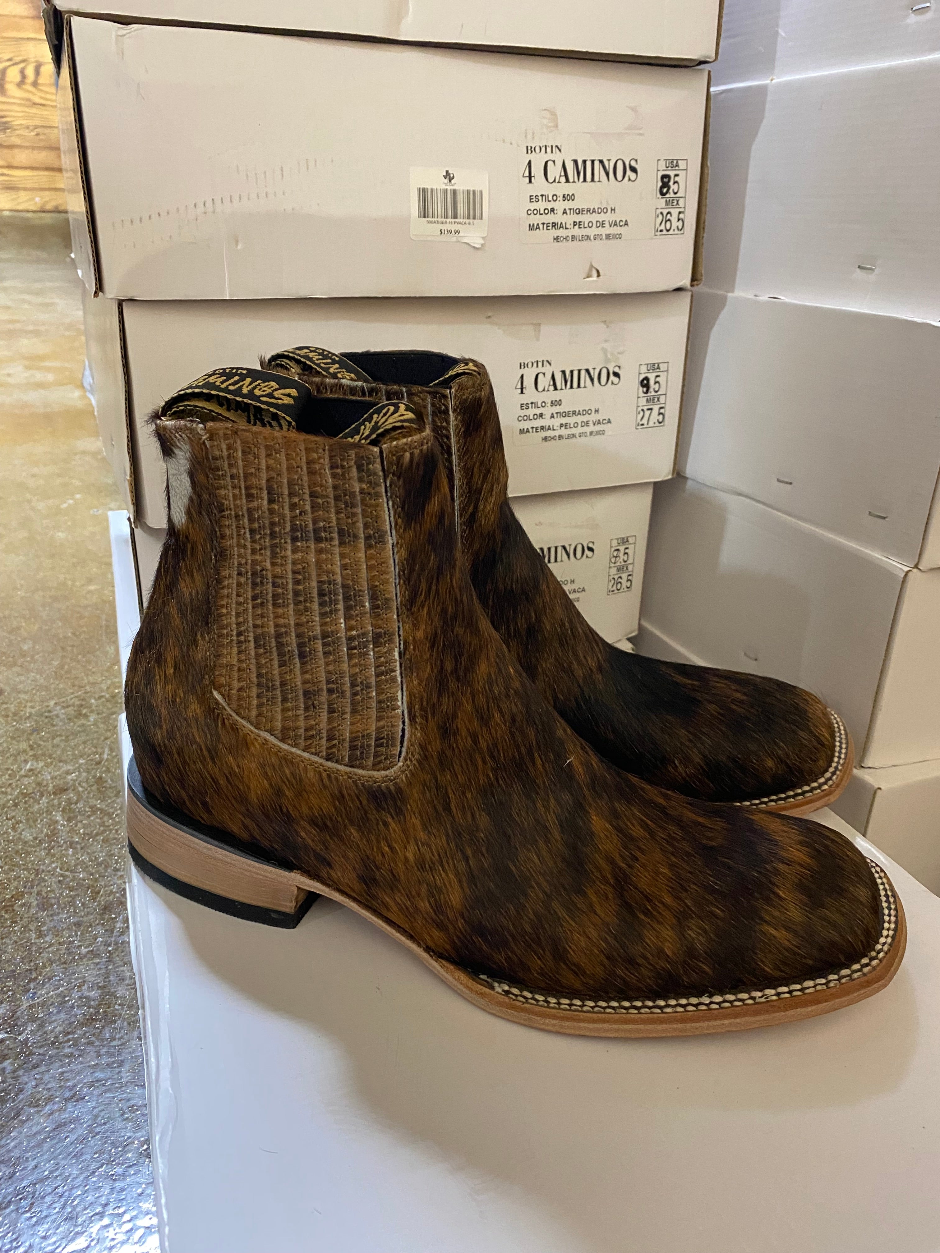 500 ATIGERADO H PELO D VACA MEN BOTIN
