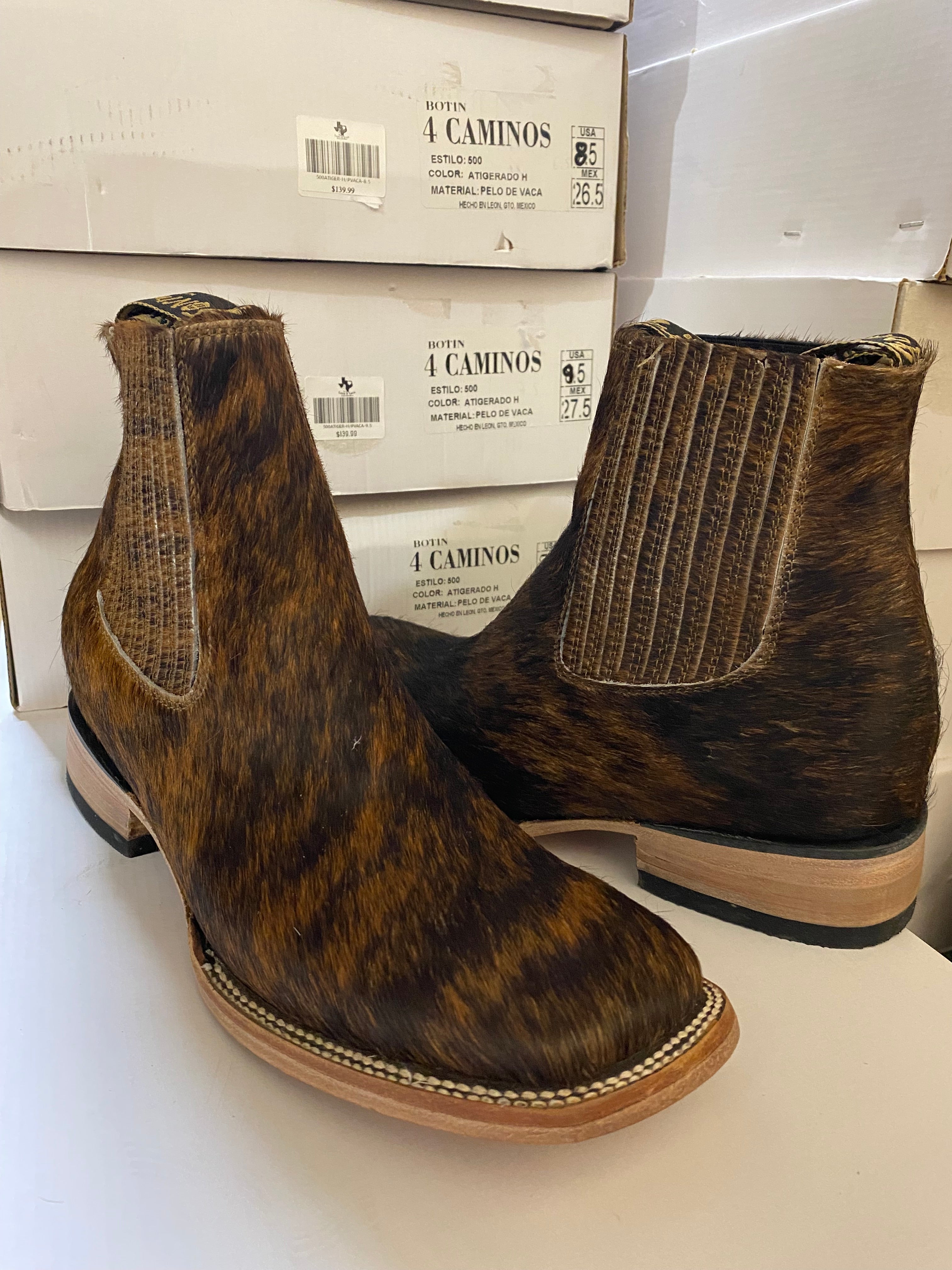 500 ATIGERADO H PELO D VACA MEN BOTIN