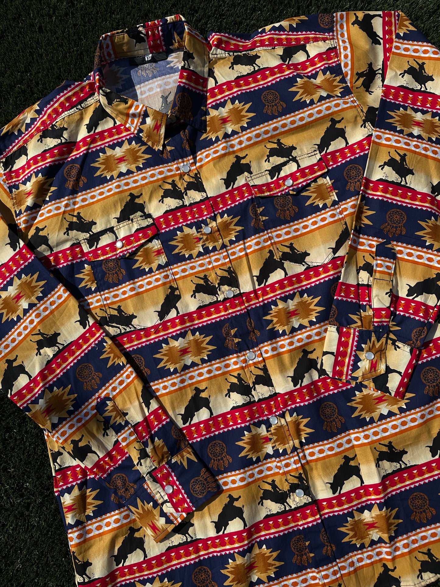 BULL RIDER AZTEC DRESS SHIRT