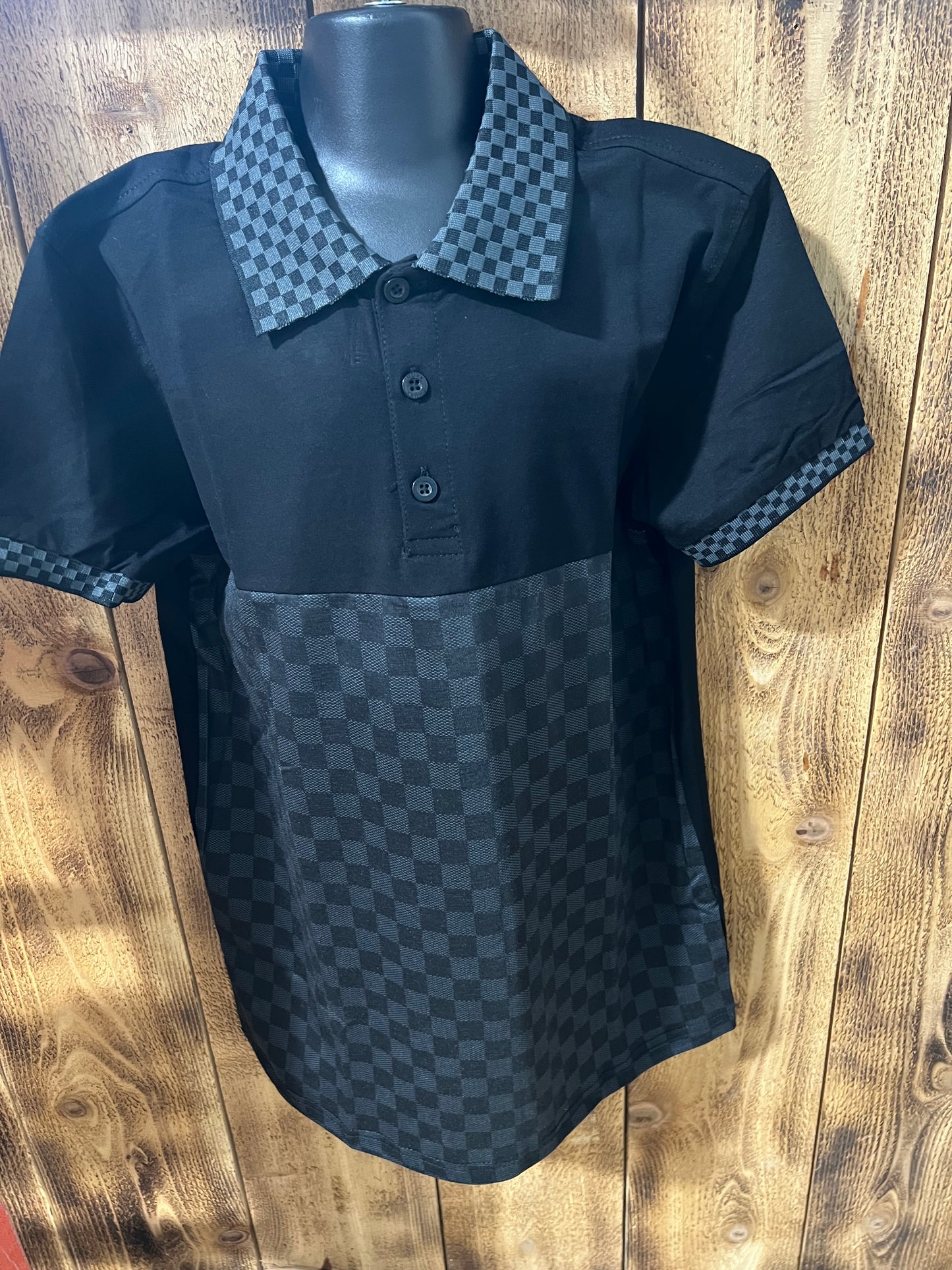 BALDELLI | BLK /GREY POLO SHIRT