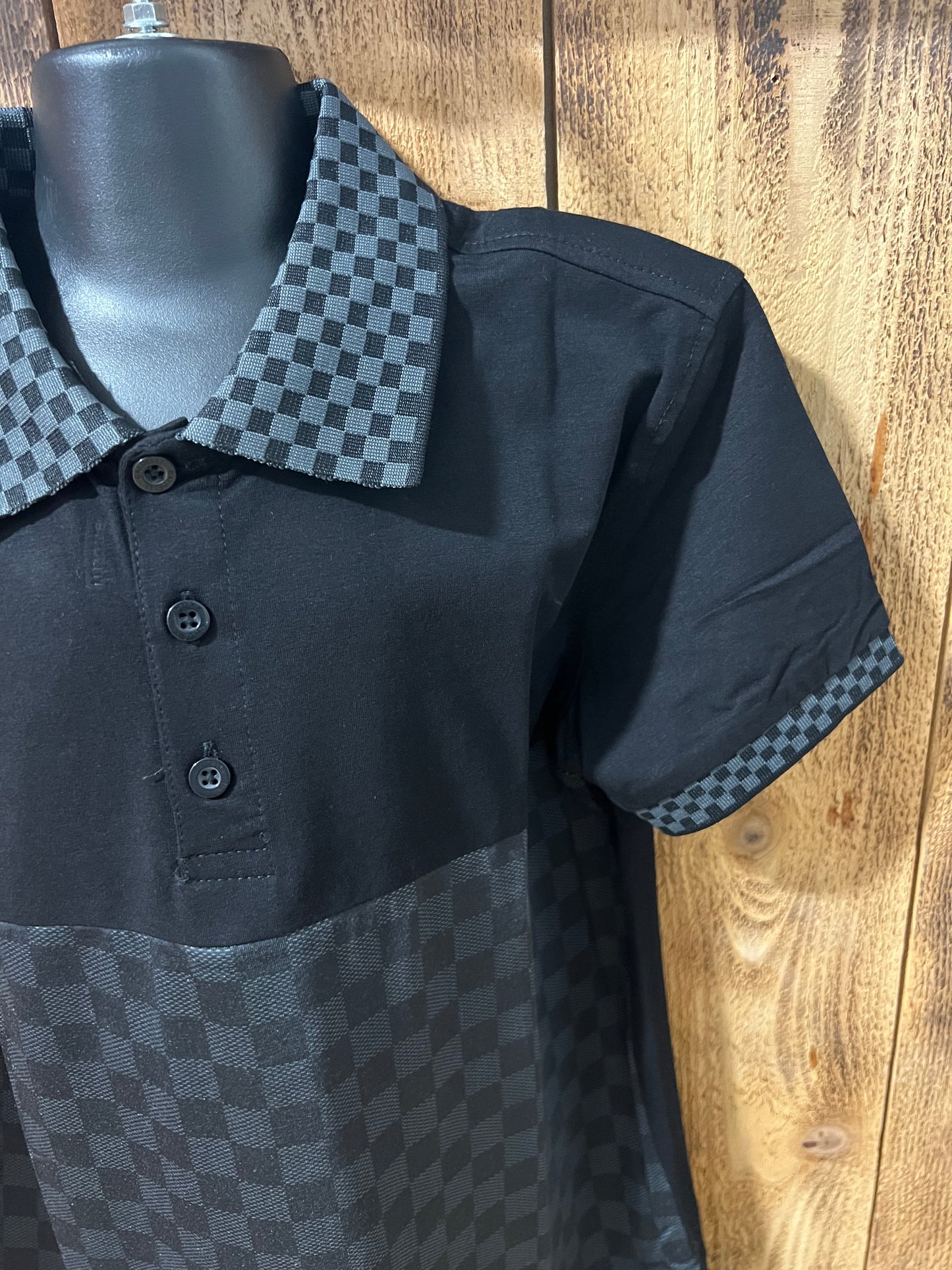 BALDELLI | BLK /GREY POLO SHIRT