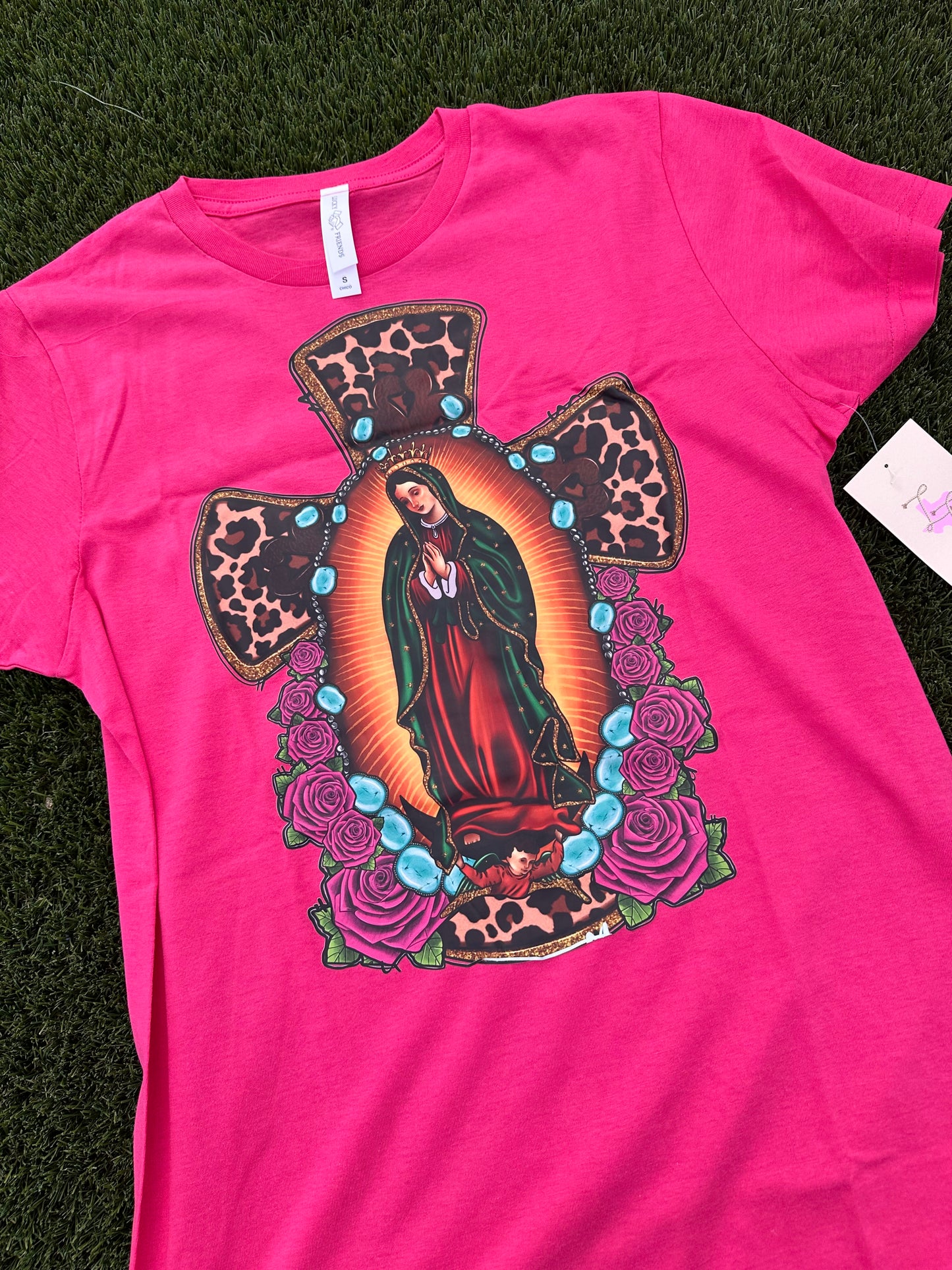 LUCKY FRIENDS | VIRGENCITA CHEETAH CROSS T-SHIRT