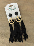 WESTERN & CO JEWELRY | BLK FRINGE EARINGS