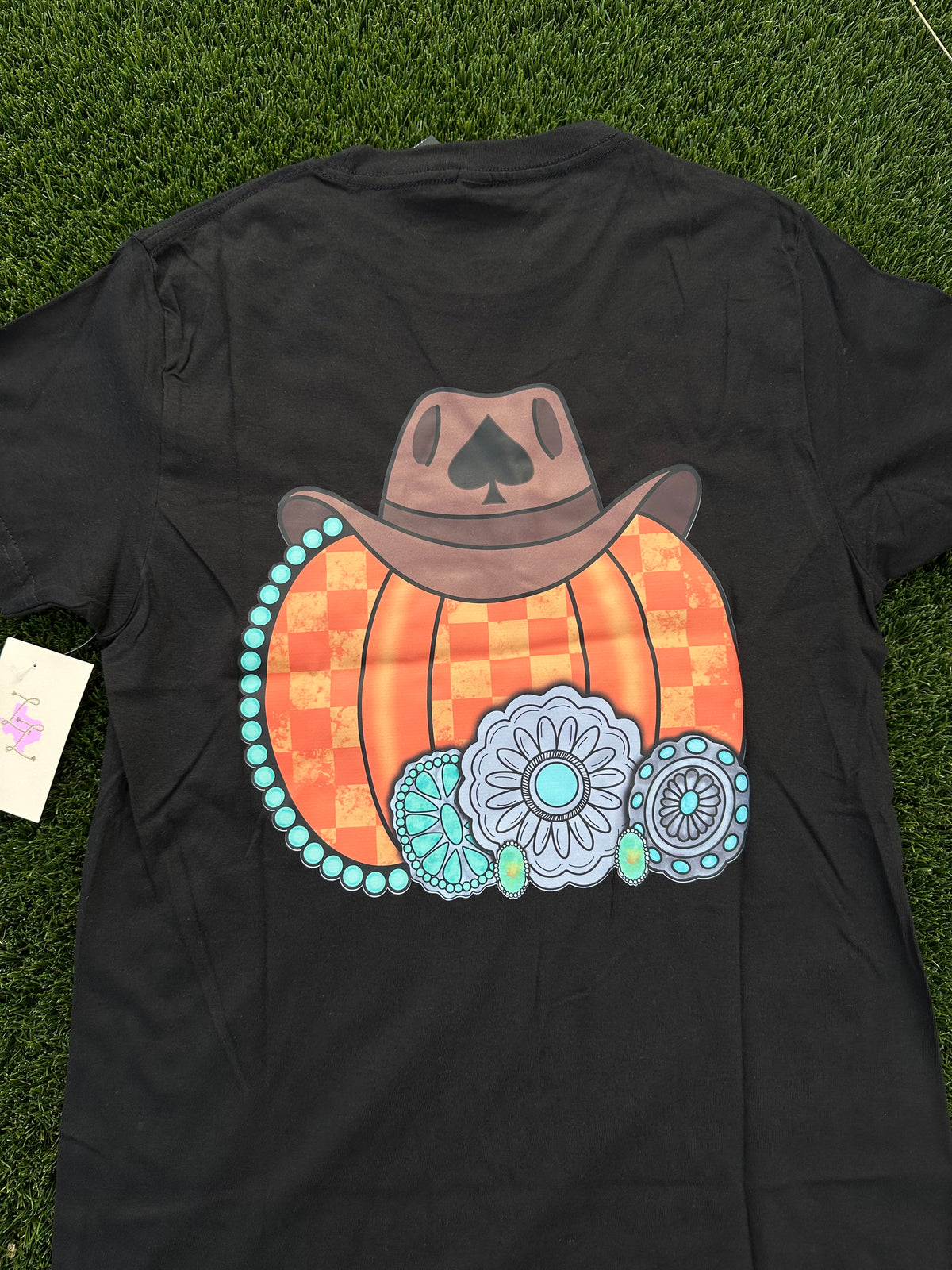 COWBOY PUMKIN BLK T-SHIRT