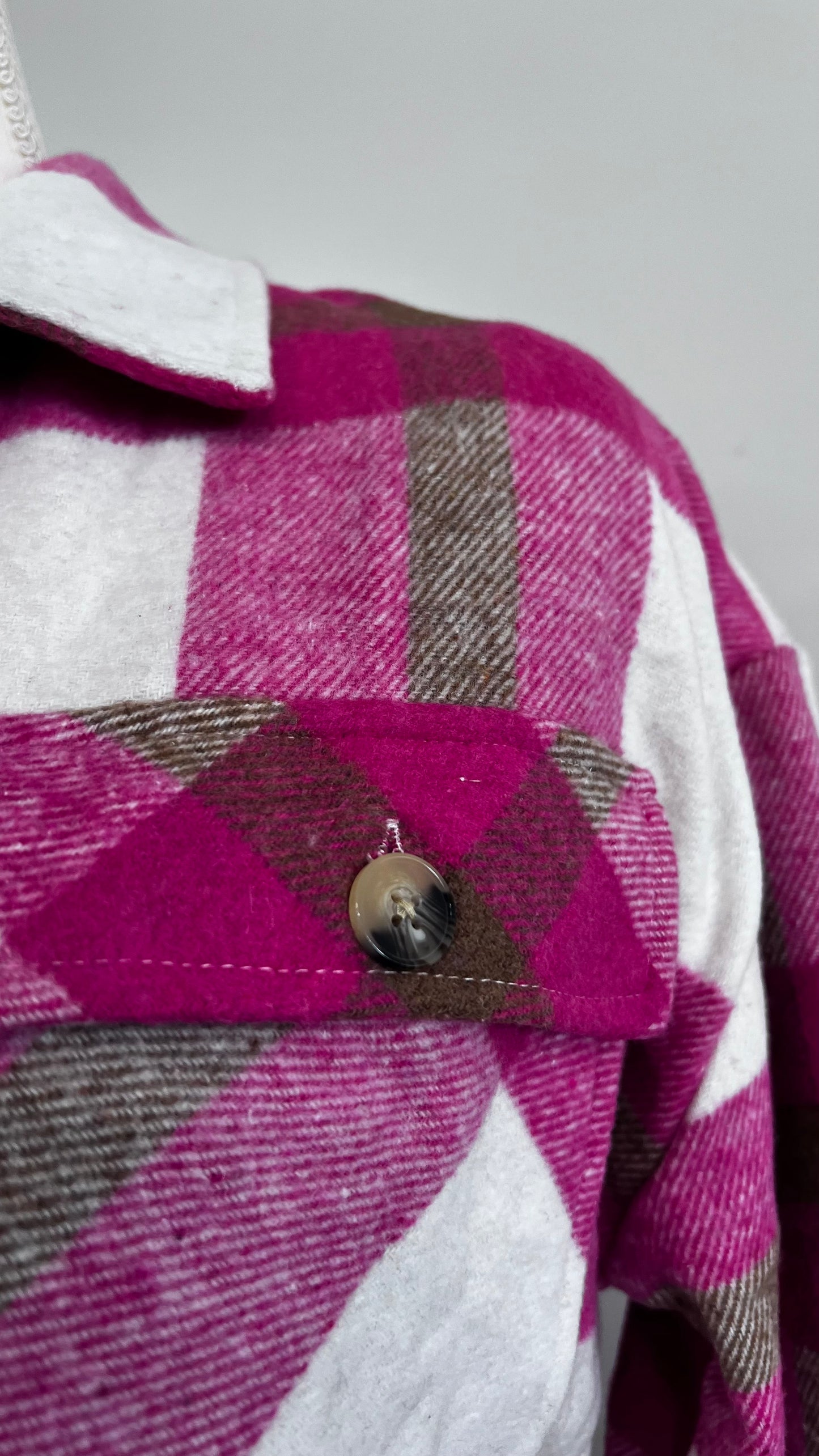 JA01 PINK FLANNEL SHIRT WITH BUTTONS