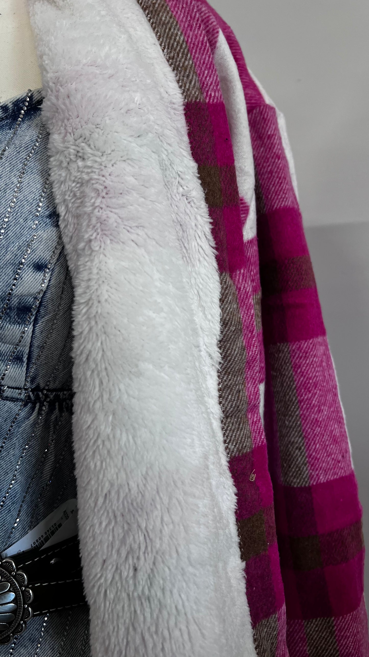 JA01 PINK FLANNEL SHIRT WITH BUTTONS