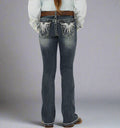 Girl's Grace in LA Bootcut- burst pocket