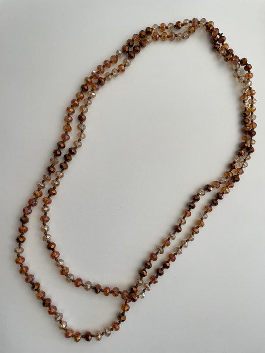 BROWN BEADED NECKLACE