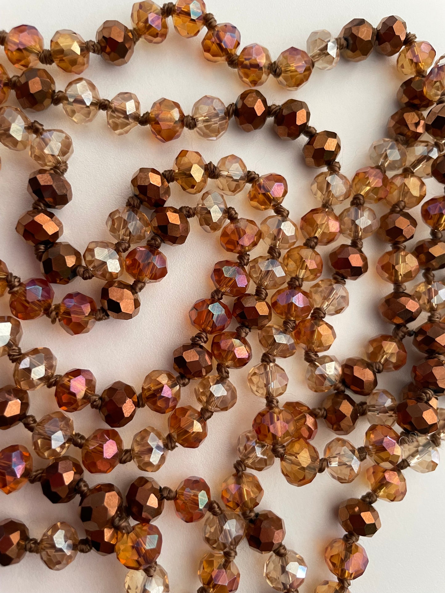 BROWN BEADED NECKLACE