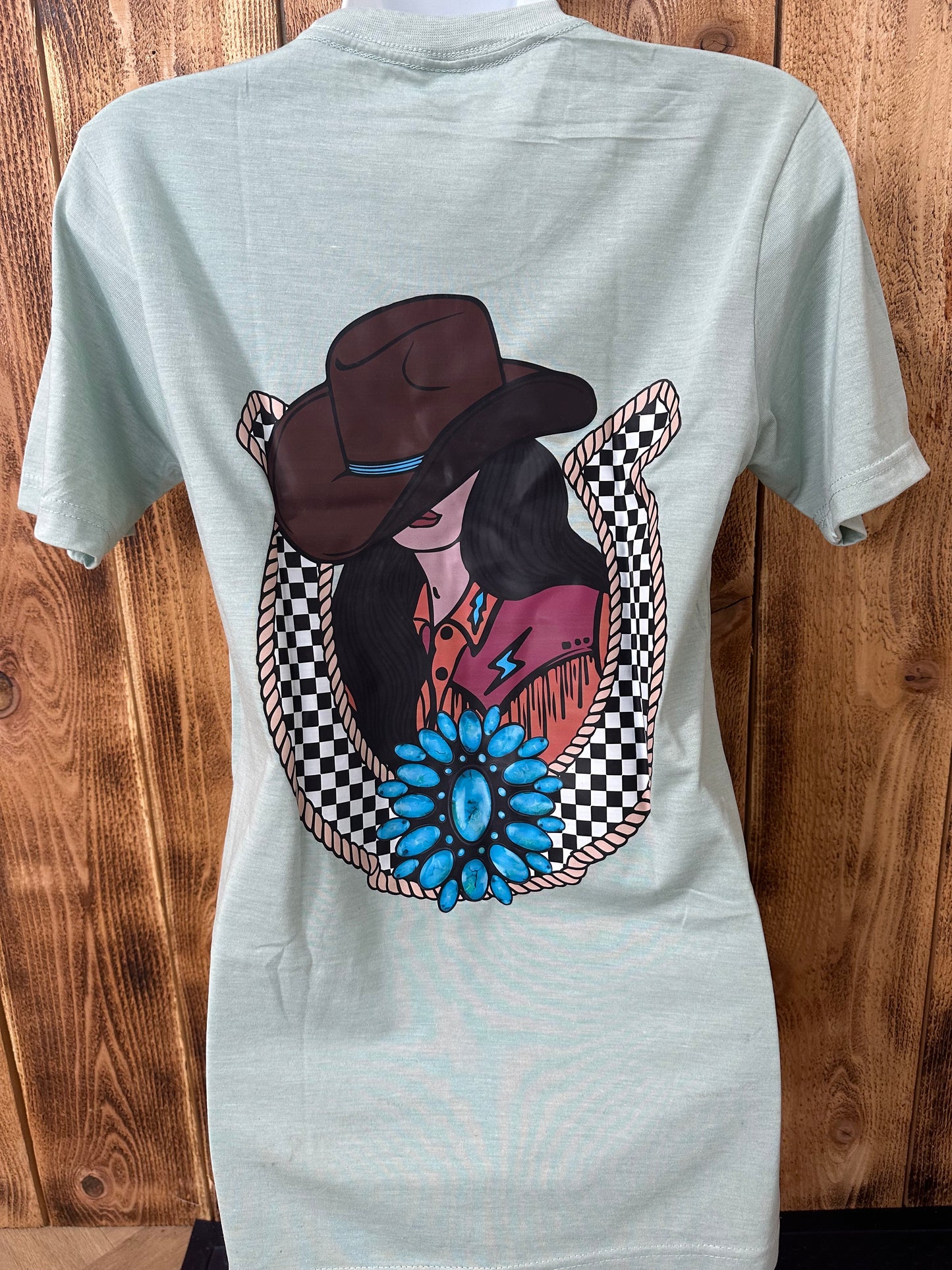 LUCKY AND BLESSED LIFE |COWGIRL T-SHIRT