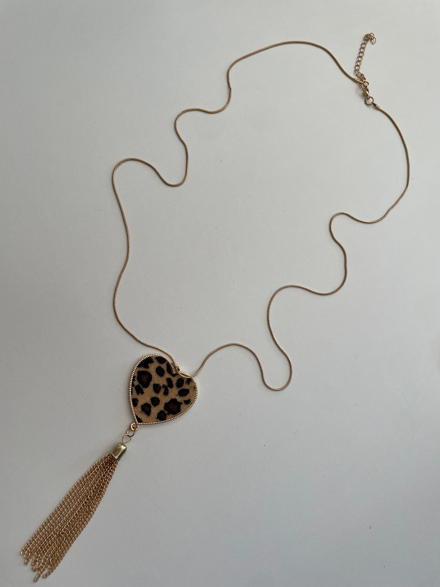 HEART GOLD CHETAAH NECKLACE