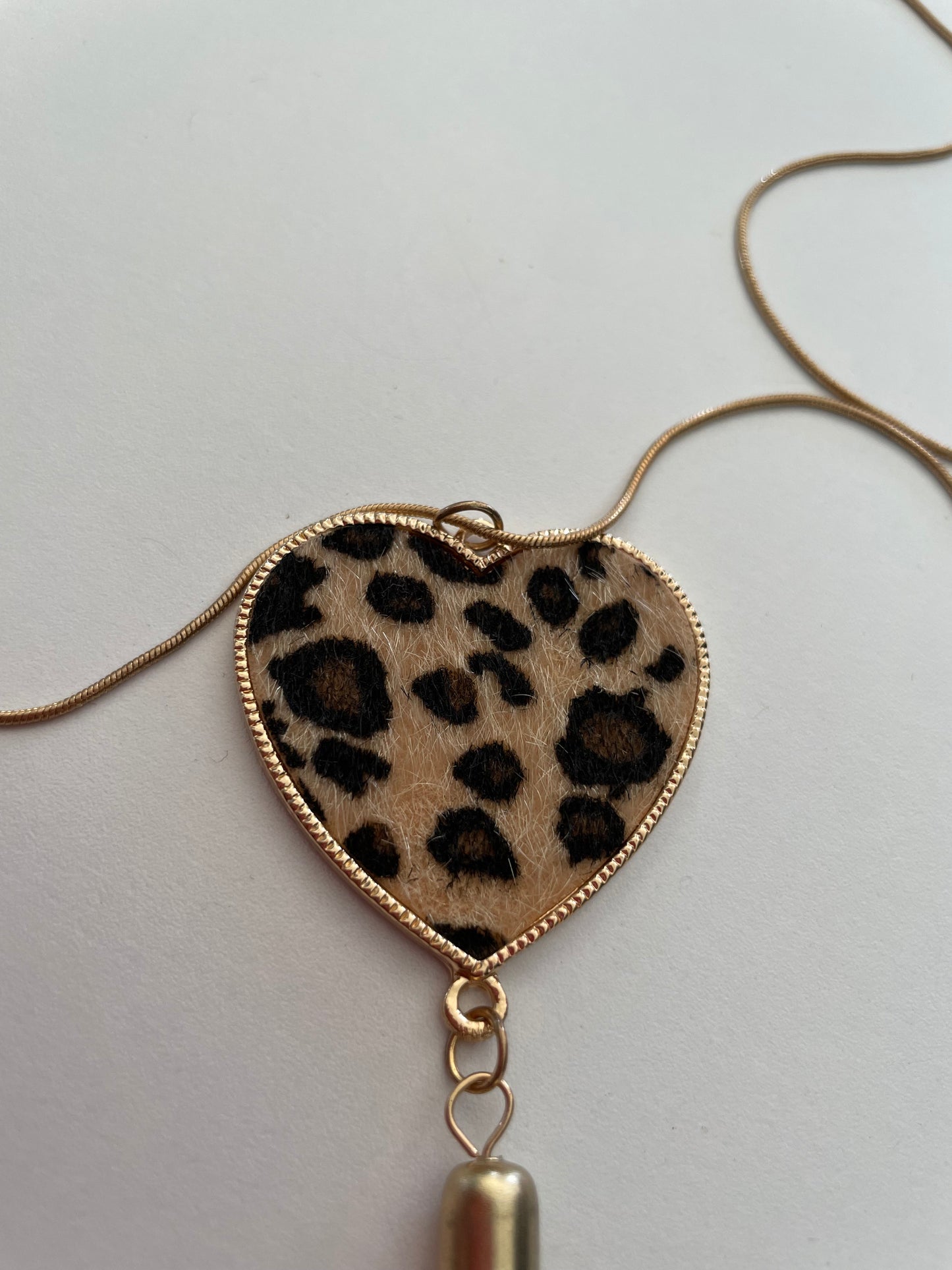 HEART GOLD CHETAAH NECKLACE