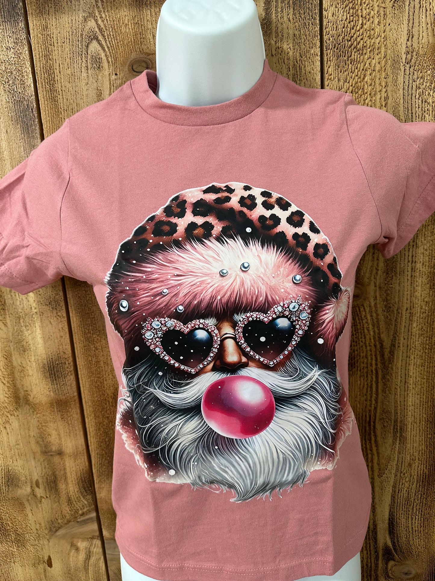 LIVE AND TELL APPAREL| PINK SANTA CLAUS T-SHIRT