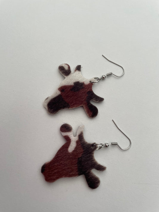 COWHIDE EARRINGS