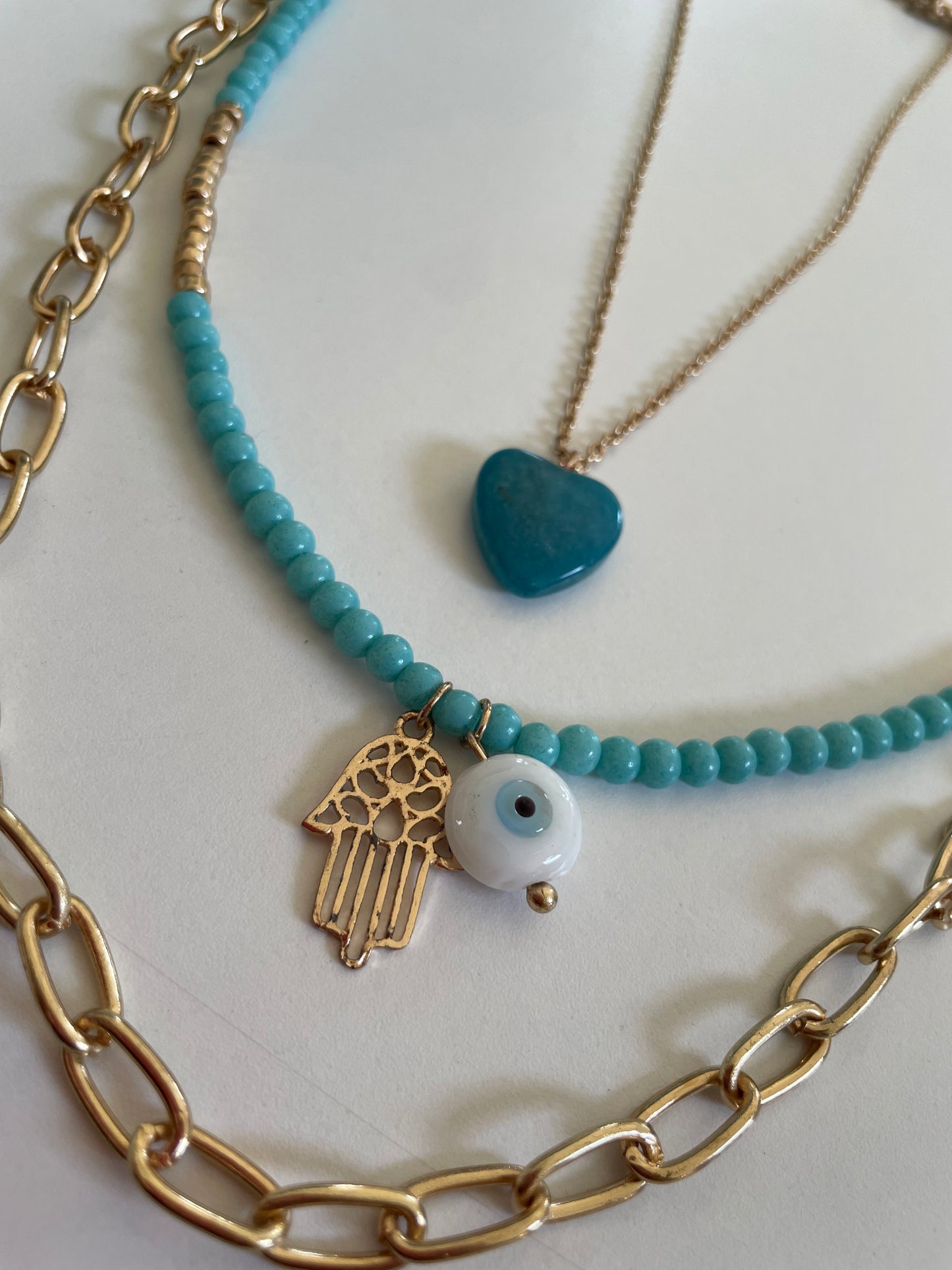 BLUE HEART NECKLACE