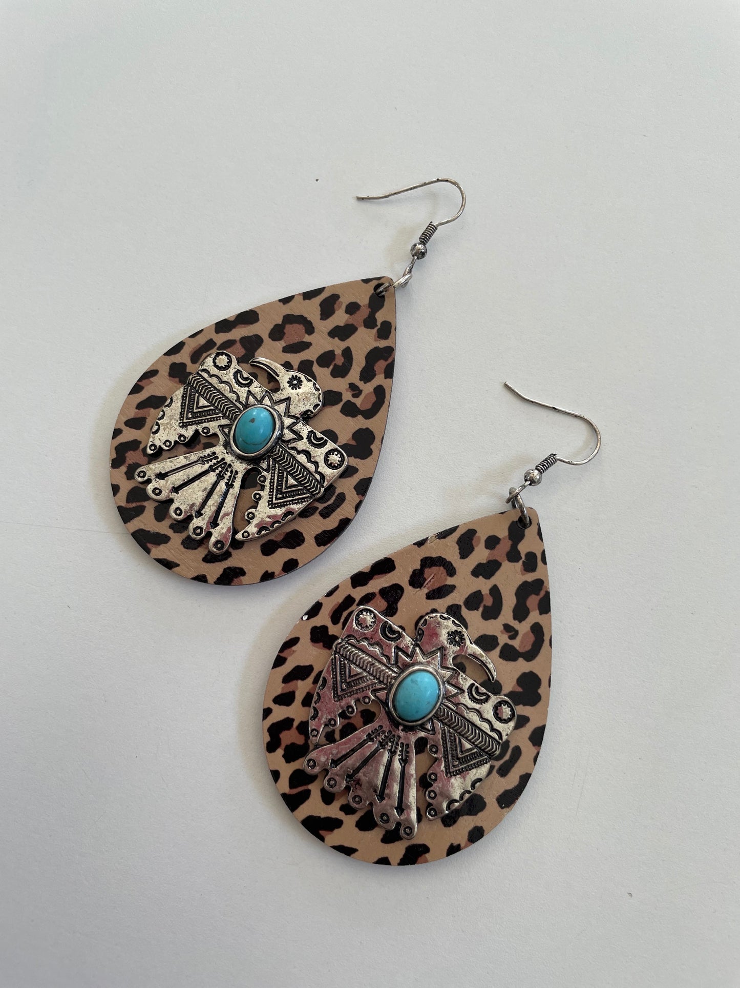 EAGLE LEOPARD EARRINGS