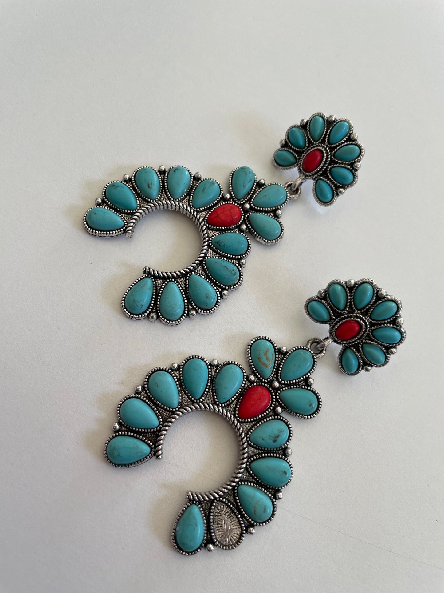 TEAL CONCHO EARRINGS