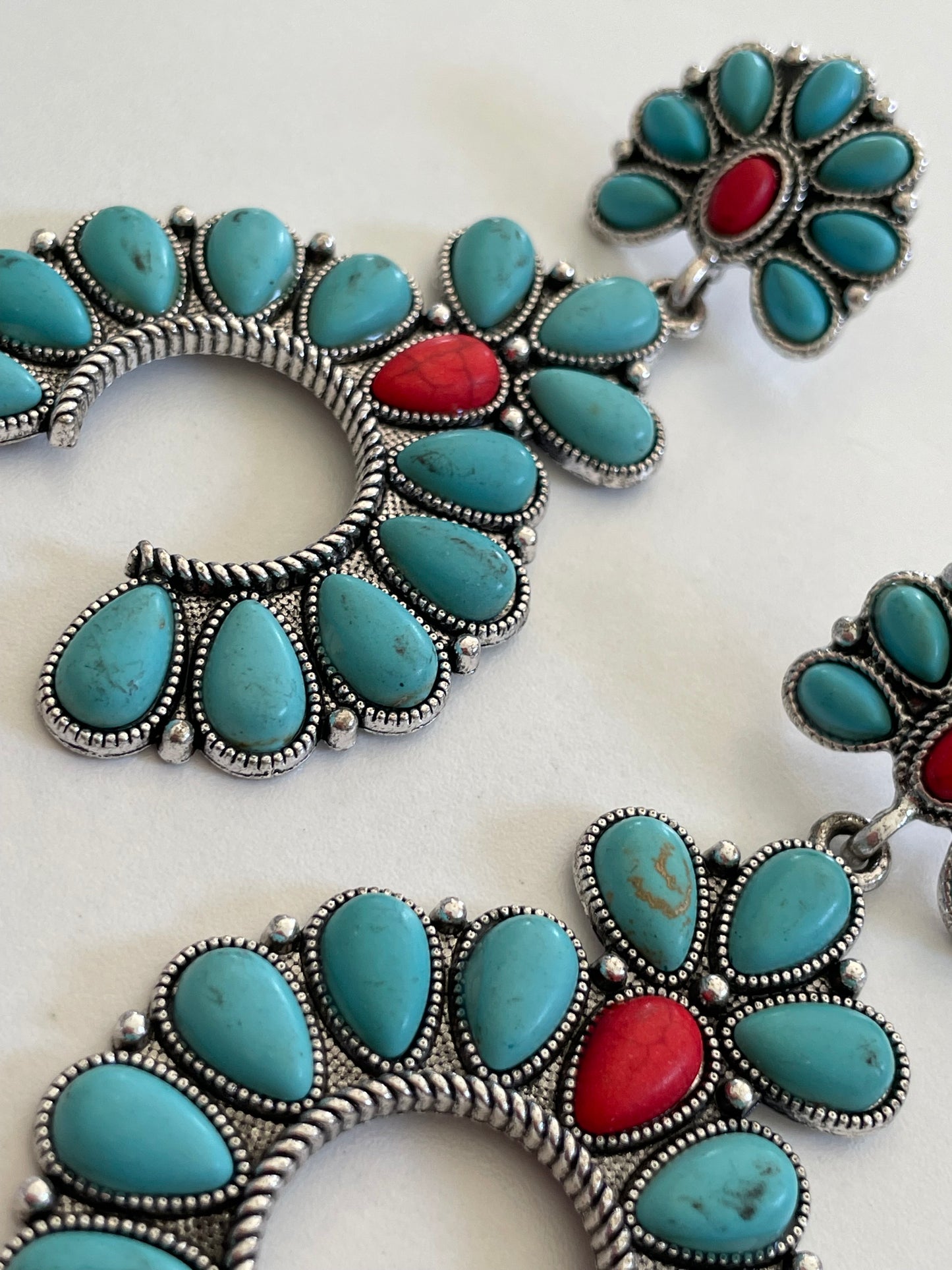 TEAL CONCHO EARRINGS