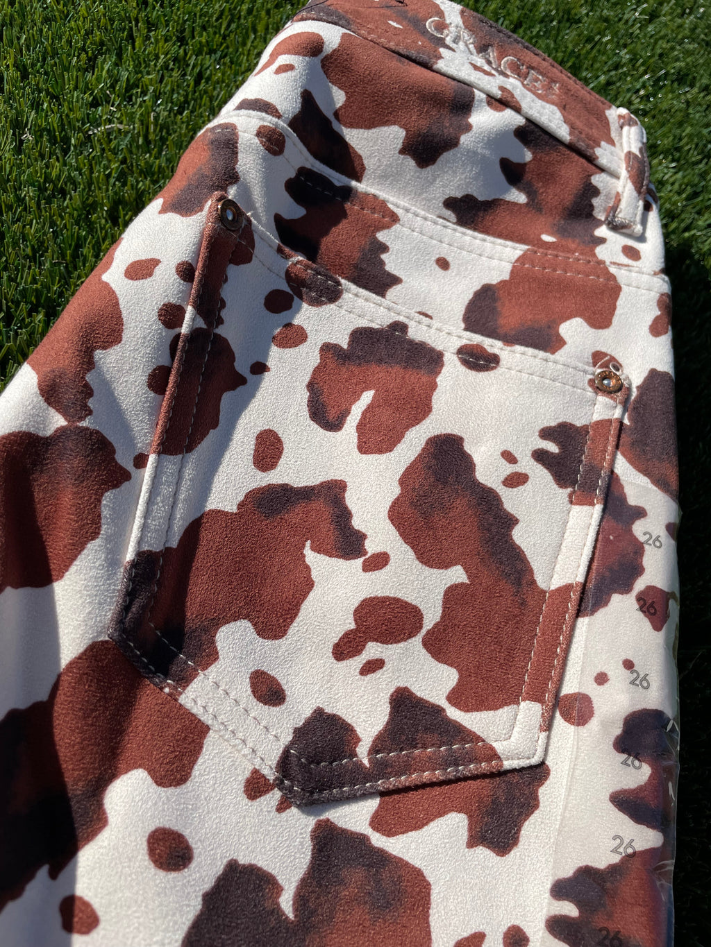 GRACE IN LA COWPRINT HIGH WASTED