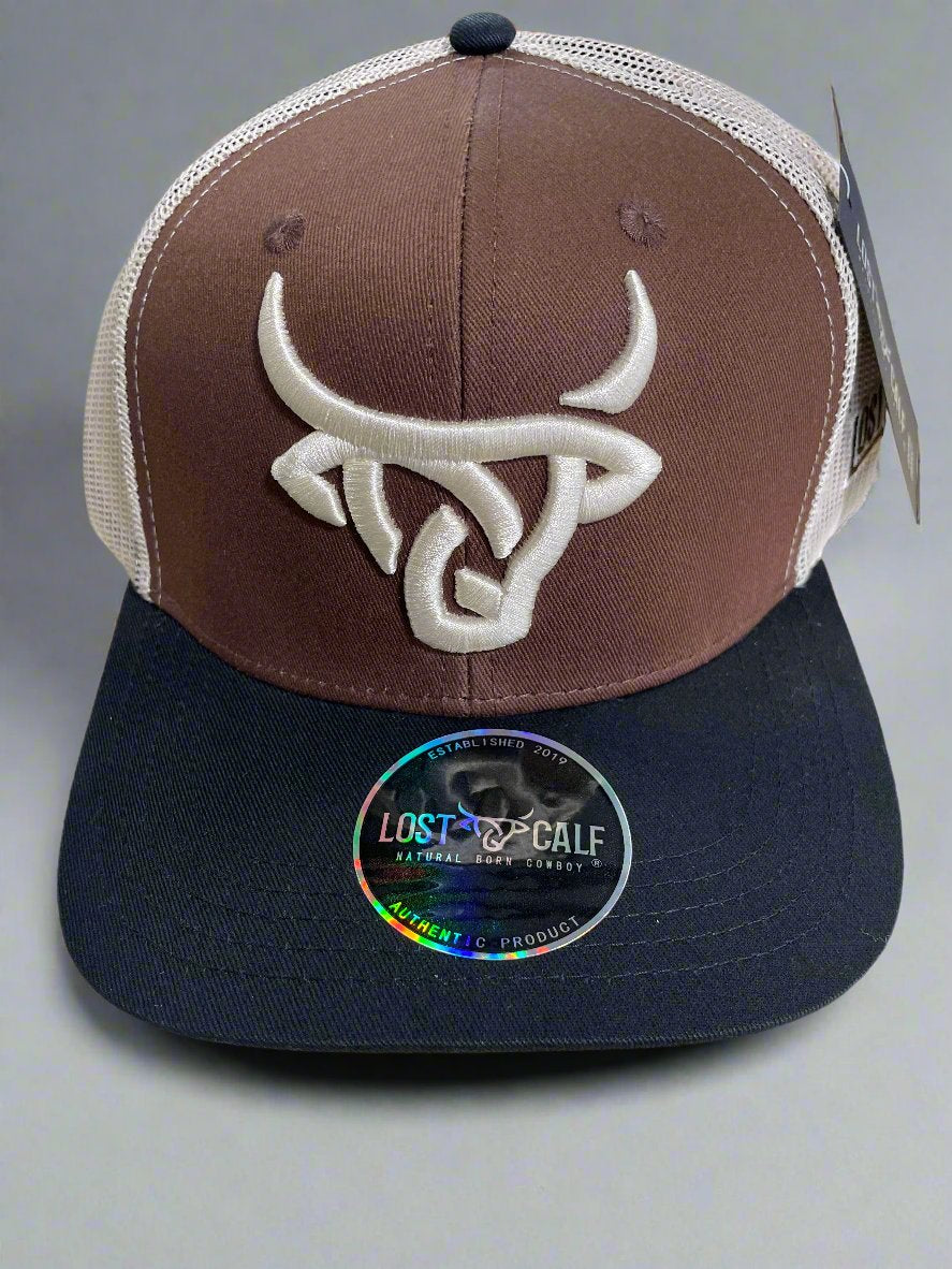 LOST CALF ALL BROWN CURVE HAT