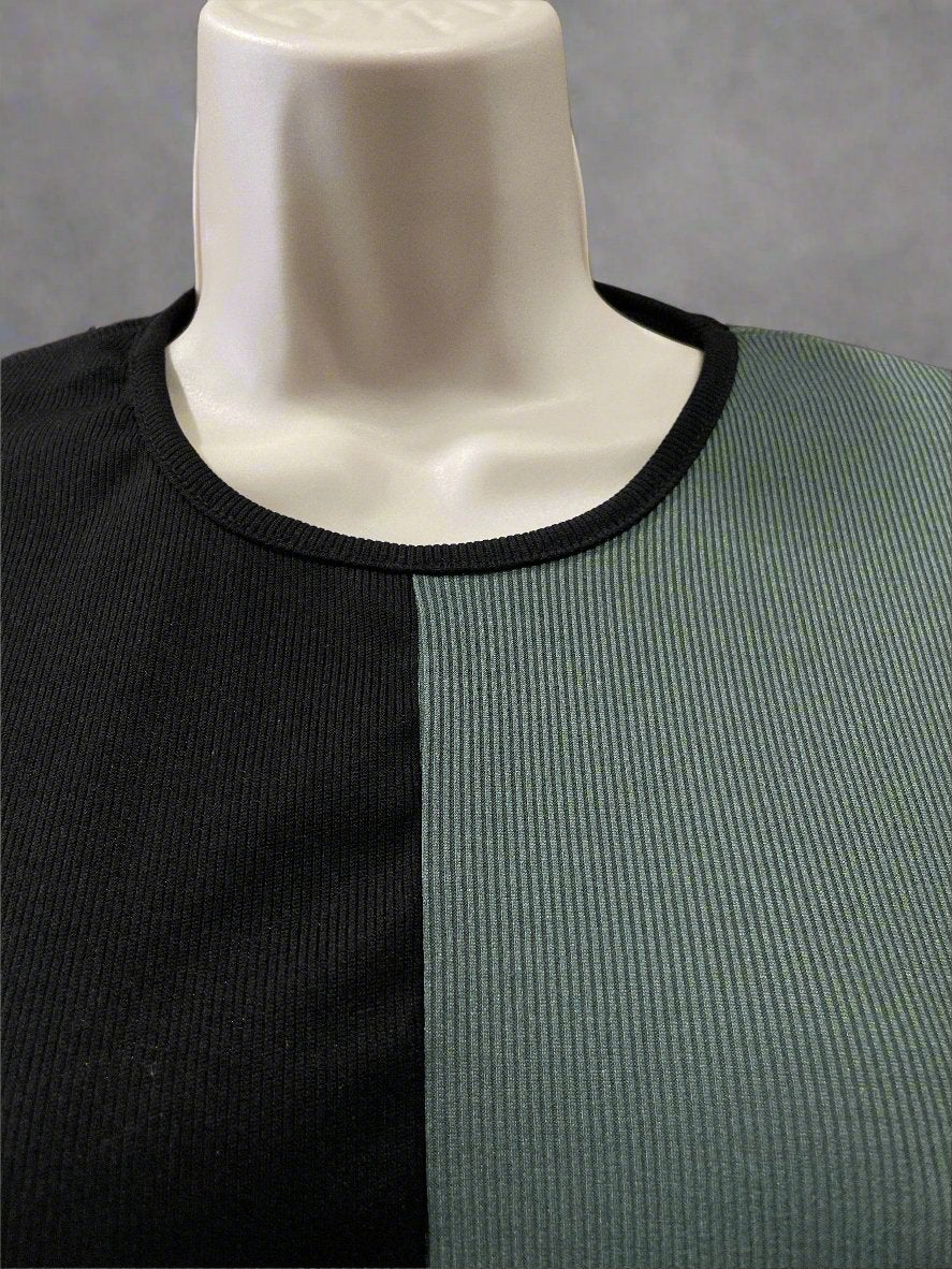 S&H LONG SLEEVE COLOR BLOCKED BODYSUIT