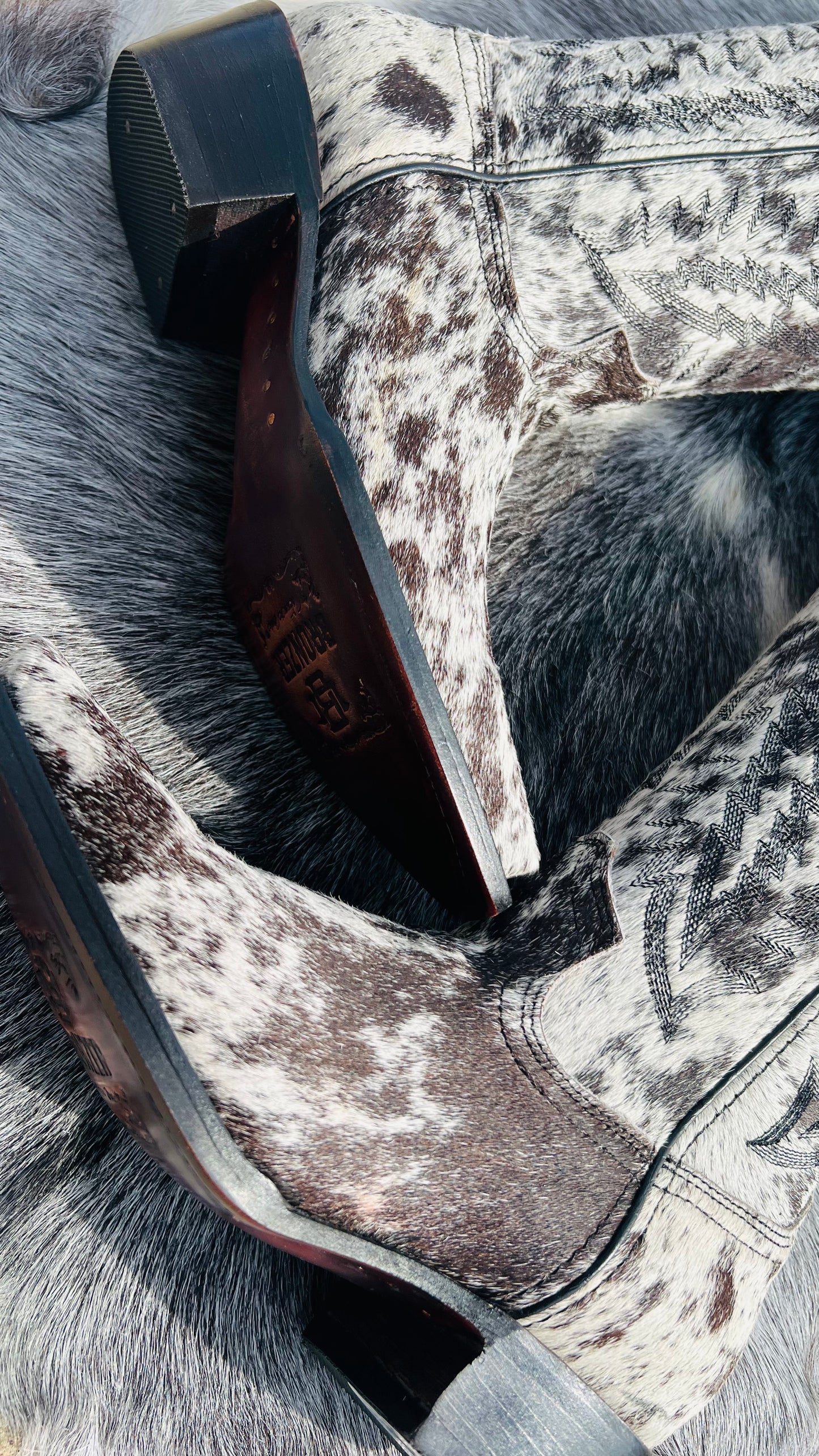 Bronzer Brand Tall Cowhide Women Boots