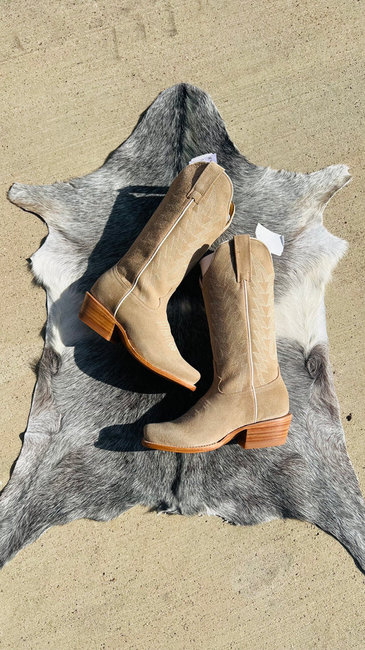 BRONZER| WOMEN CUTTER13'' GAMUZA KHAKI LEATHER SOLE
