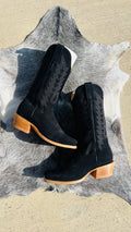 BRONZER| WOMENS CUTTER 13'' GAMUZA NEGRA LEATHER SOLE