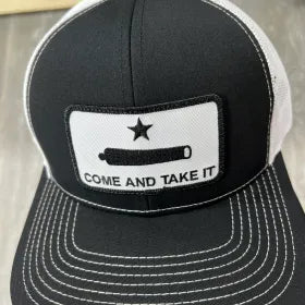 Oil Field Hats |  Blk/White Come & Take it Patch