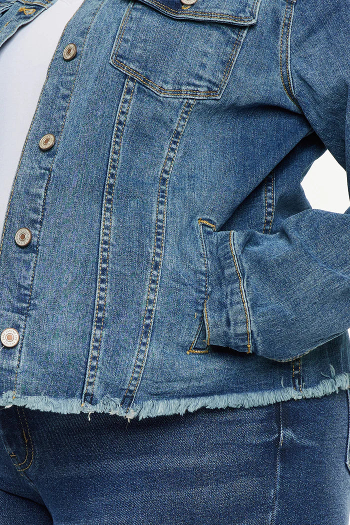 KAN CAN LOREN DENIM JACKET (PLUS SIZE)