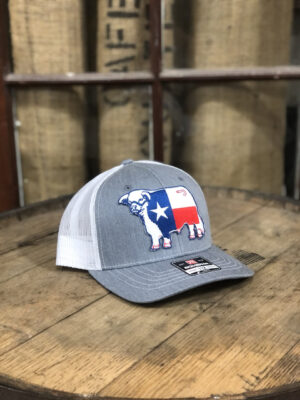 Lazy J Ranch Wear Youth Heather & White 3.5" Texas Flag Patch Cap