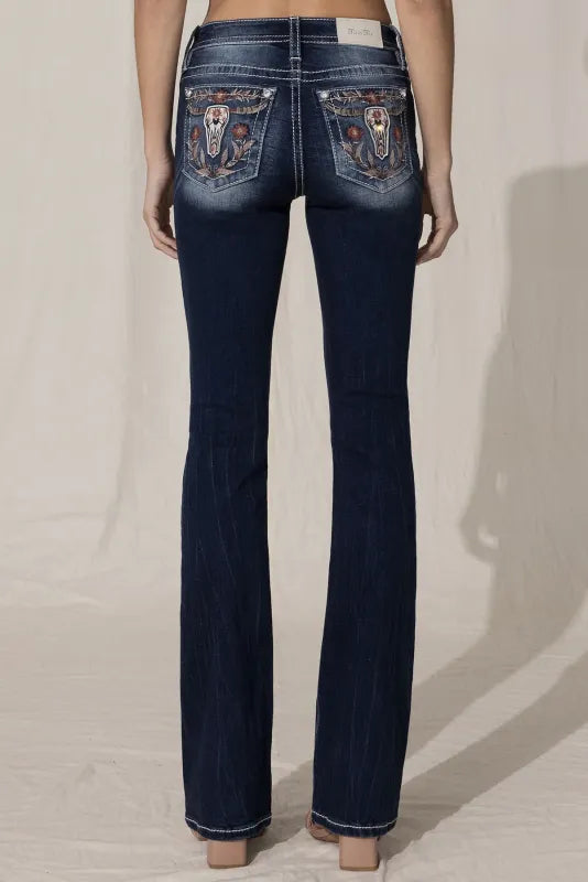 MISS ME| M3932B MID-RISE BOOT CUT JEAN