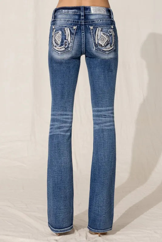 Miss Me| Aztec Horseshoe Bootcut Jean