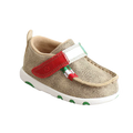 Twisted X Infants Dusty Tan & Mexican Flag Driving Moc Shoes ICA0026