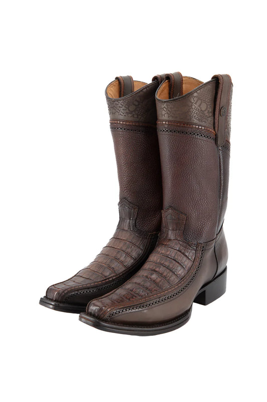 Cuadra CU679 MN Arauco Chocolate Caiman Laser Narrow Square Toe