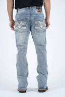 Platini Holt Men’s Light Blue Slim Boot Cut Jeans