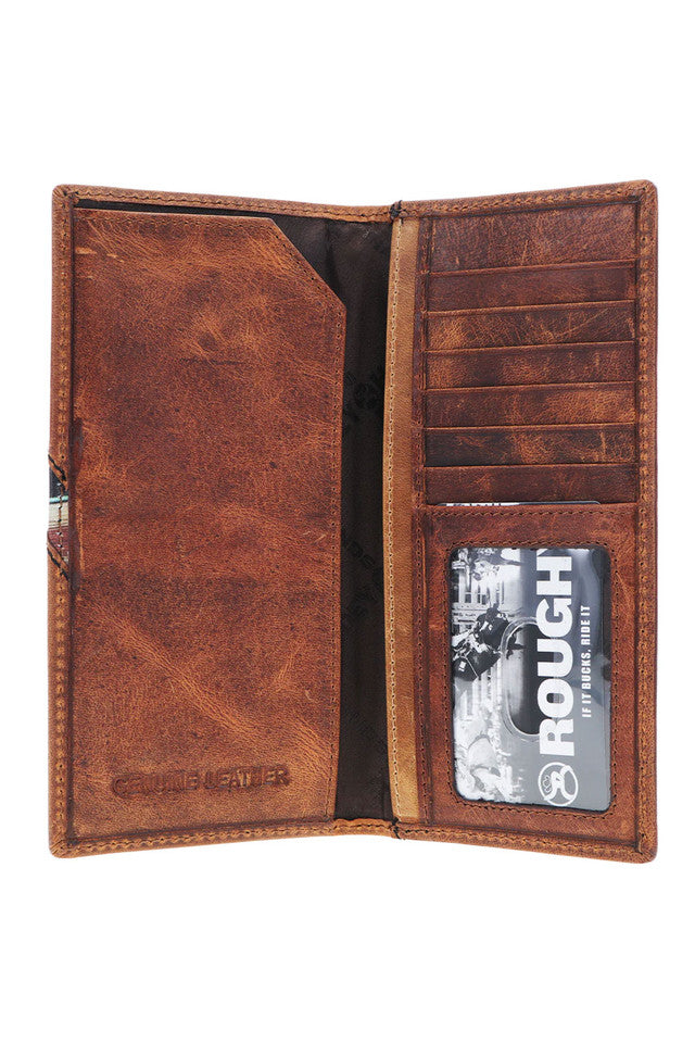 Hooey Wallets Men's Hawk Laser Cut Brown & Serape Money Clip - RW011-BRSP