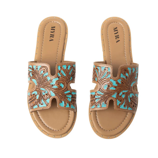 MYRA BAG Carmina Anne Sandals In Blue