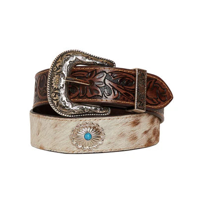 MYRA BAG Mirky brown Hand-Tooled Leather Belt